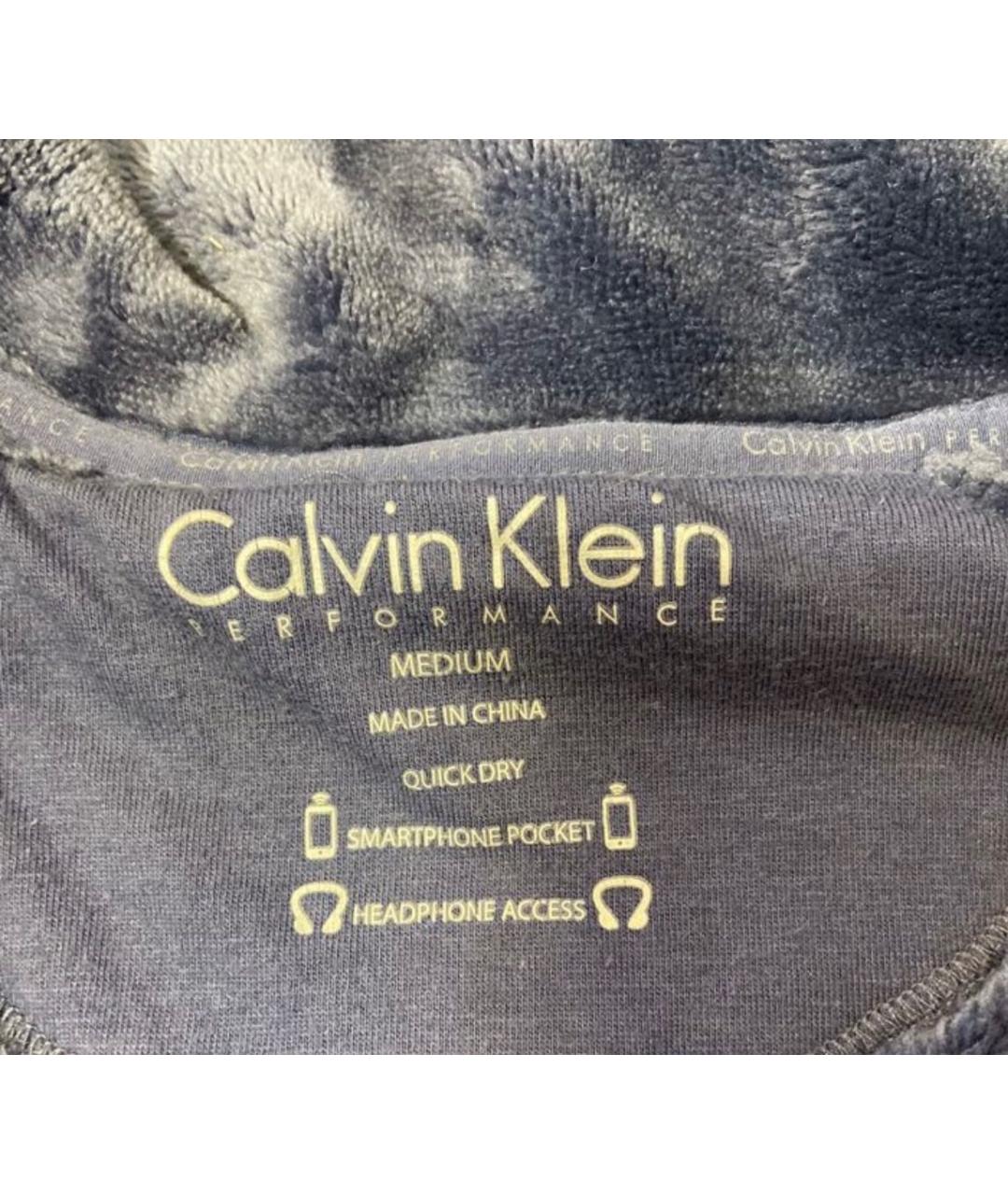 CALVIN KLEIN Синий полиэстеровый кардиган, фото 6