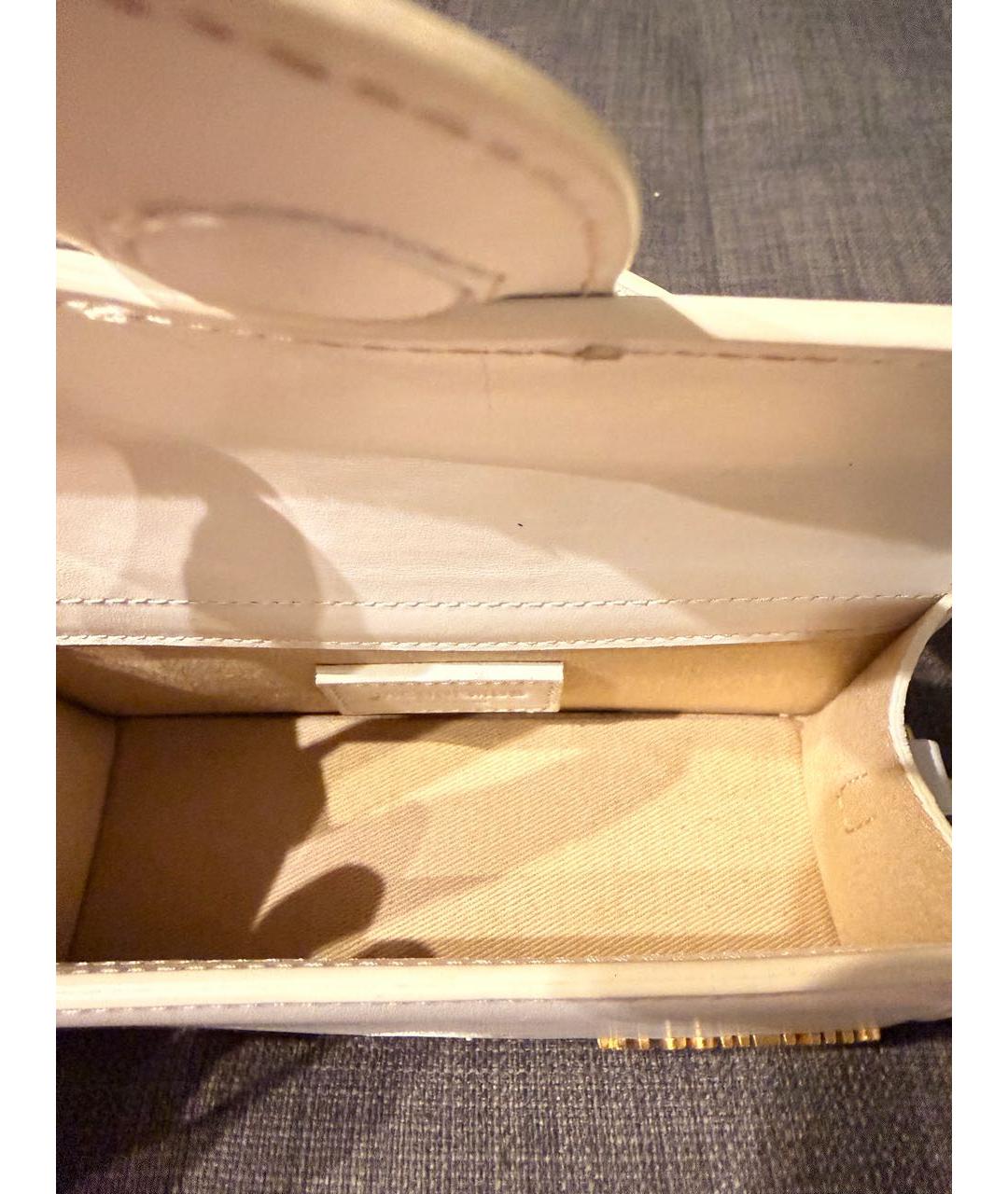 JACQUEMUS Белая кожаная сумка с короткими ручками, фото 4