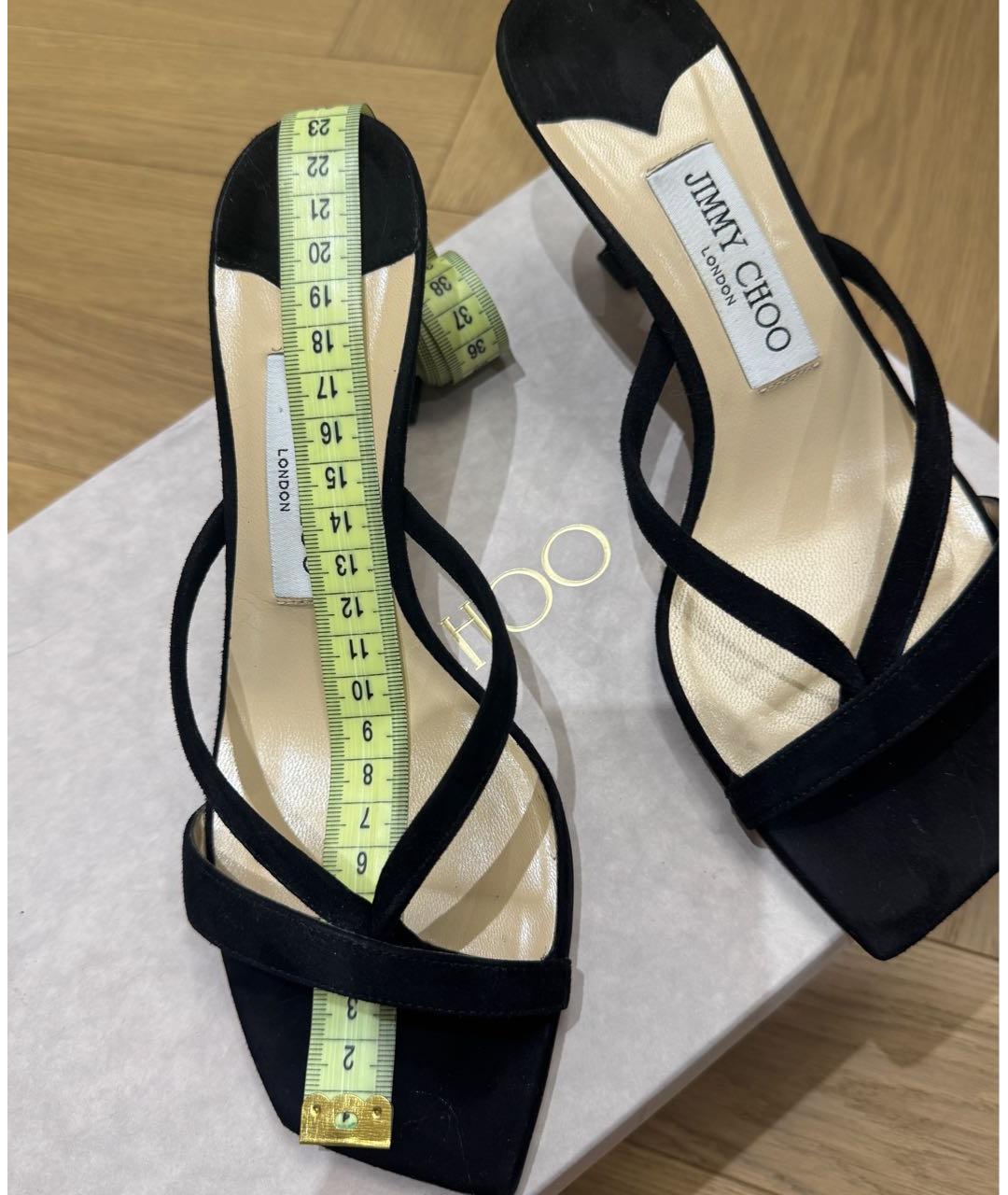 JIMMY CHOO Черные замшевые мюли, фото 5