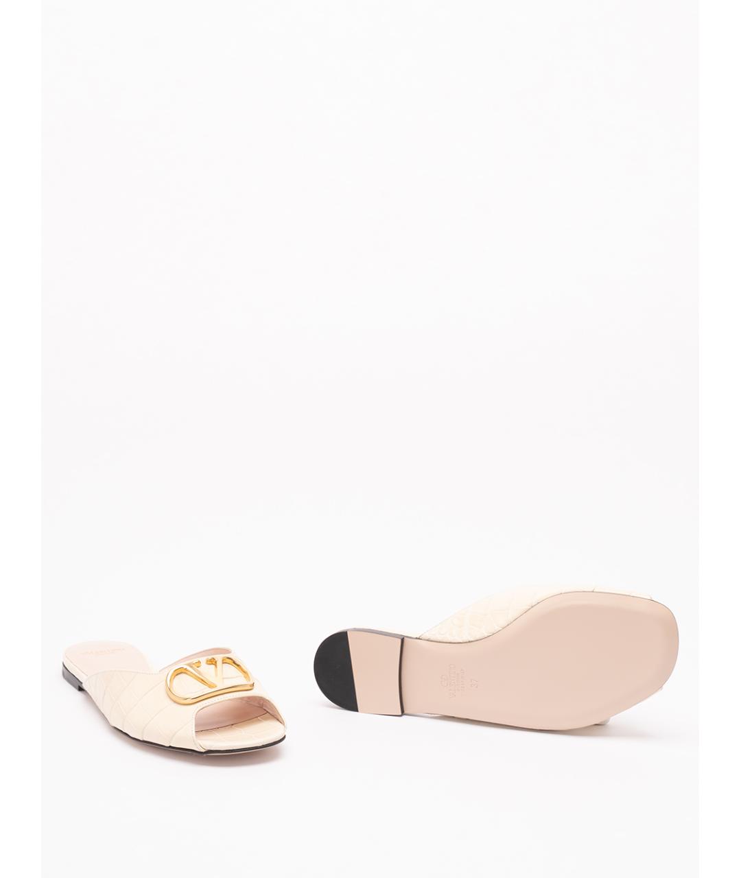 VALENTINO Белые кожаные мюли, фото 4