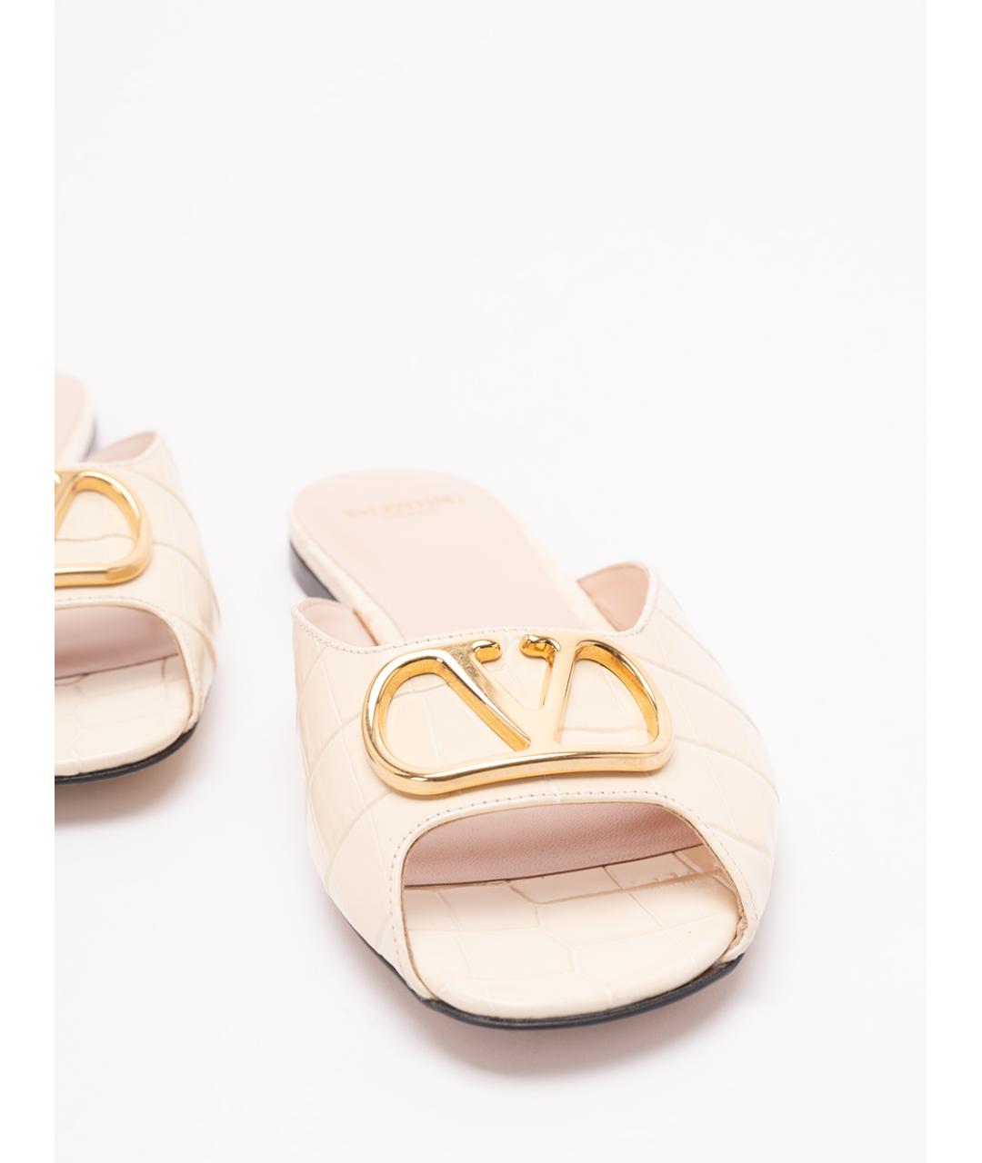 VALENTINO Белые кожаные мюли, фото 5