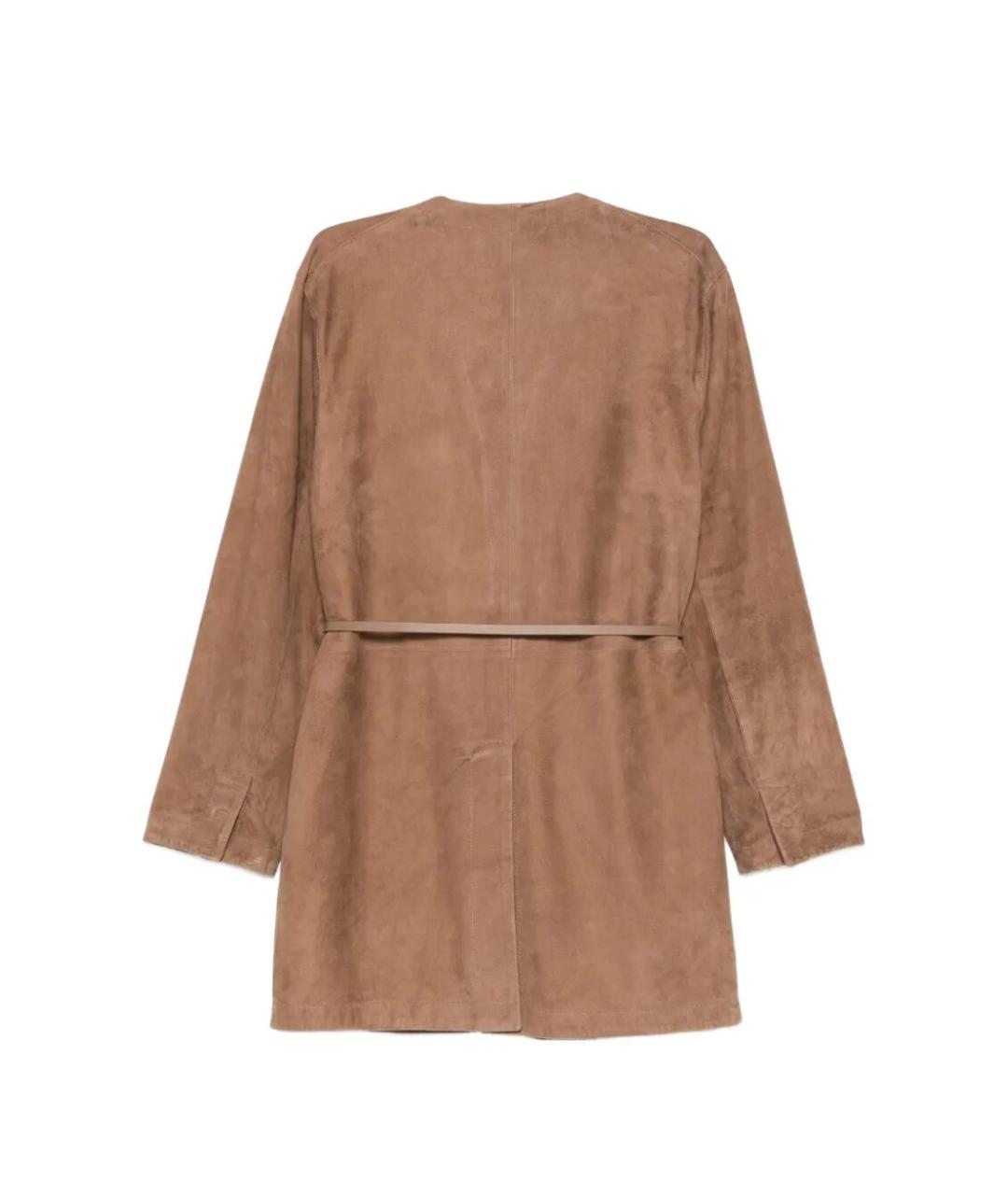 MANZONI 24 Коричневая замшевая куртка, фото 2