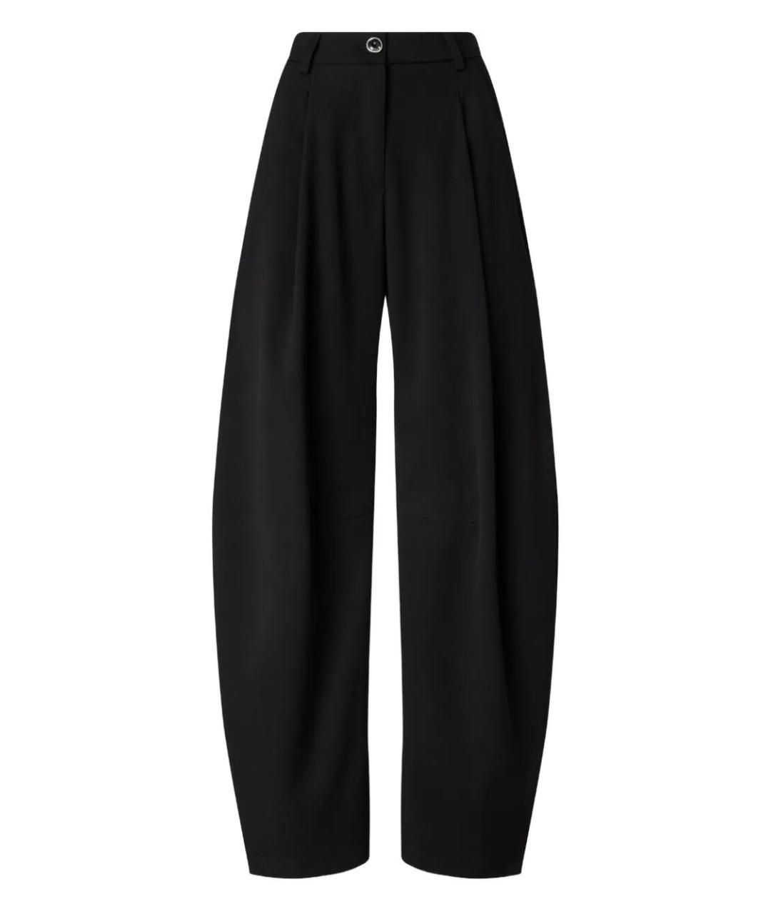 PINKO Черные полиэстеровые брюки широкие, фото 1