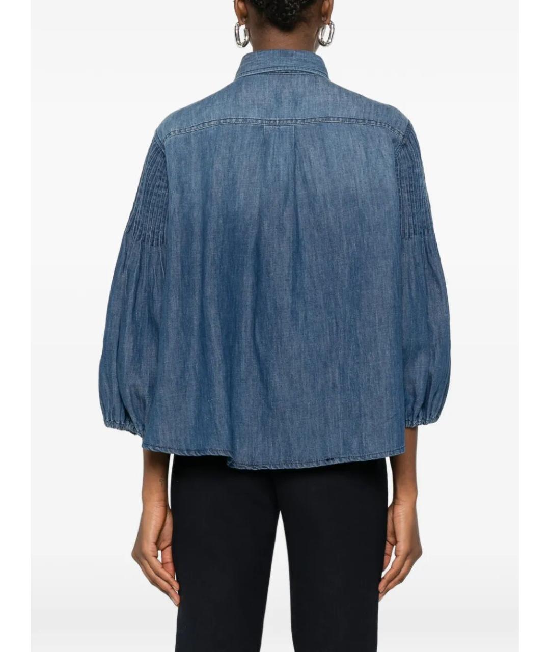 PINKO Синяя хлопковая блузы, фото 5
