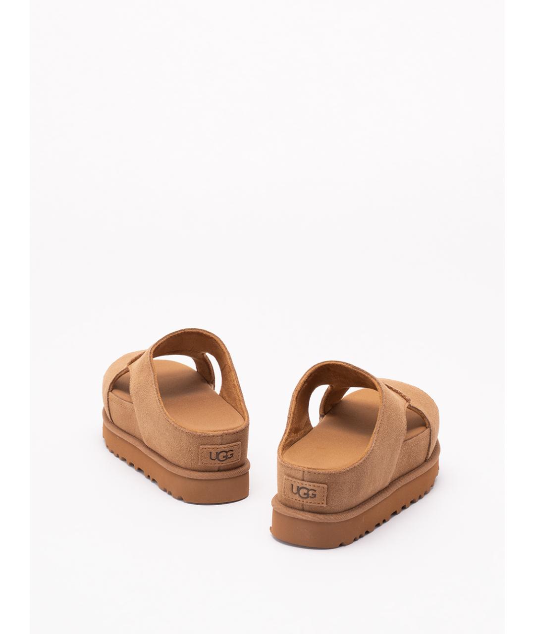 UGG AUSTRALIA Коричневые замшевые сандалии, фото 3