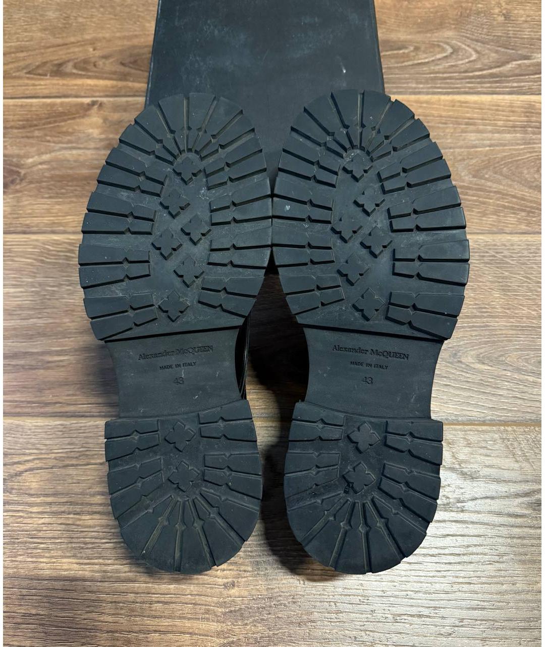 ALEXANDER MCQUEEN Черные кожаные туфли, фото 5