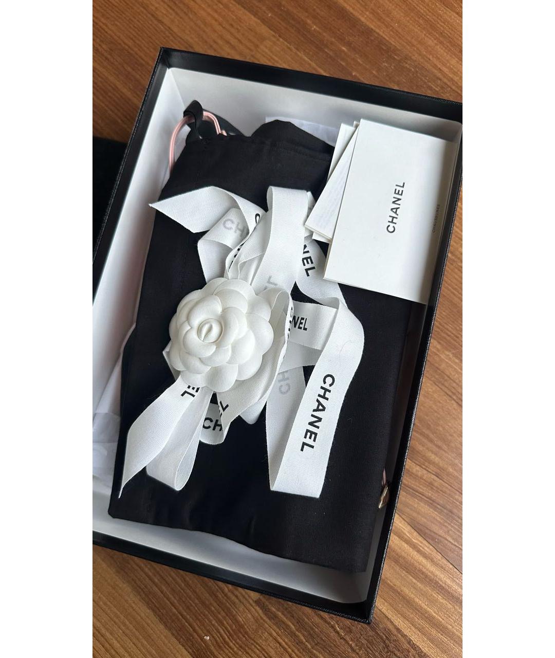 CHANEL Розовые кожаные лодочки на низком каблуке, фото 6