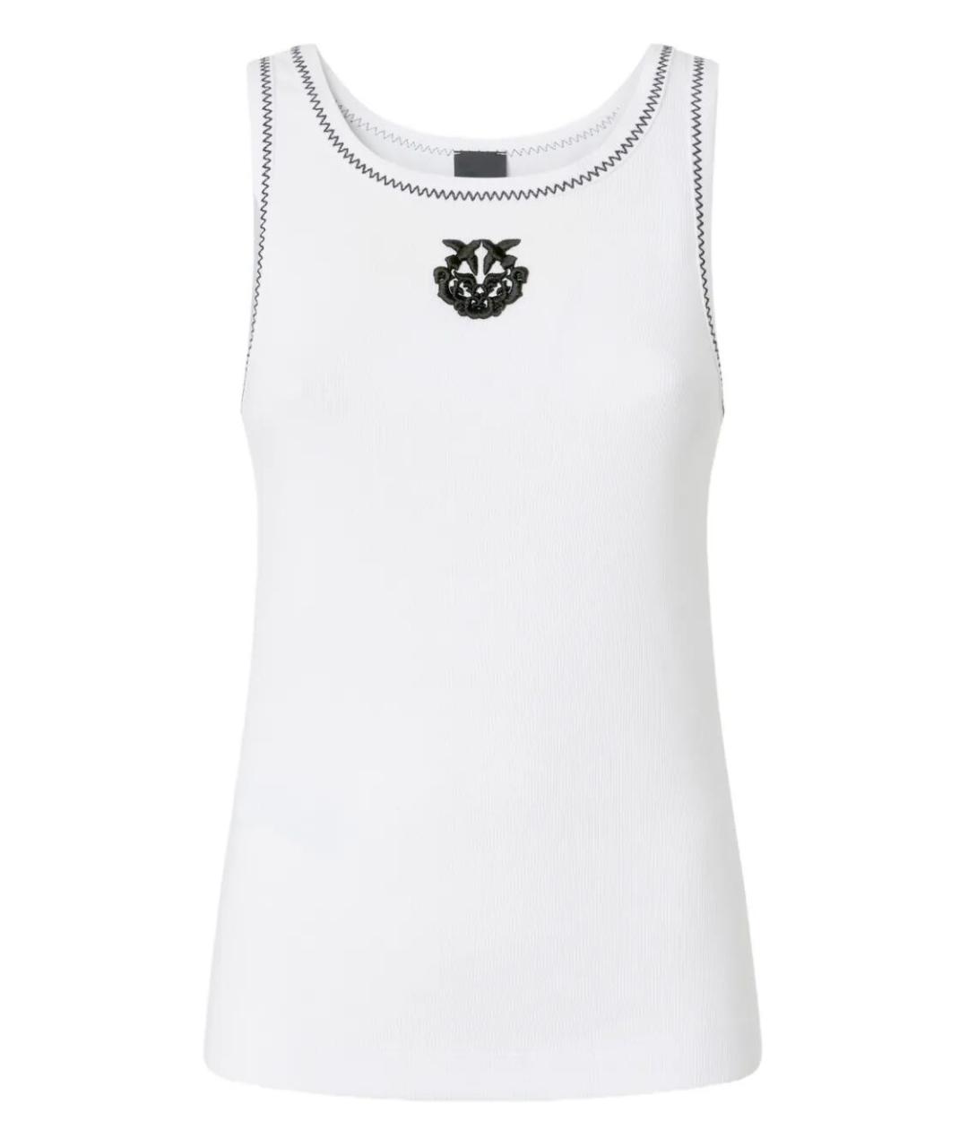 PINKO Белая хлопковая майка, фото 1