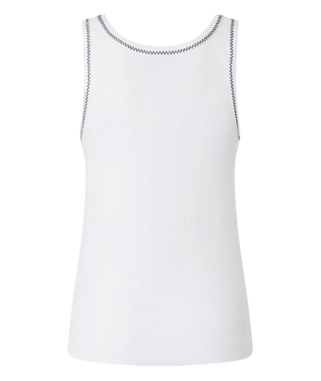 PINKO Белая хлопковая майка, фото 2