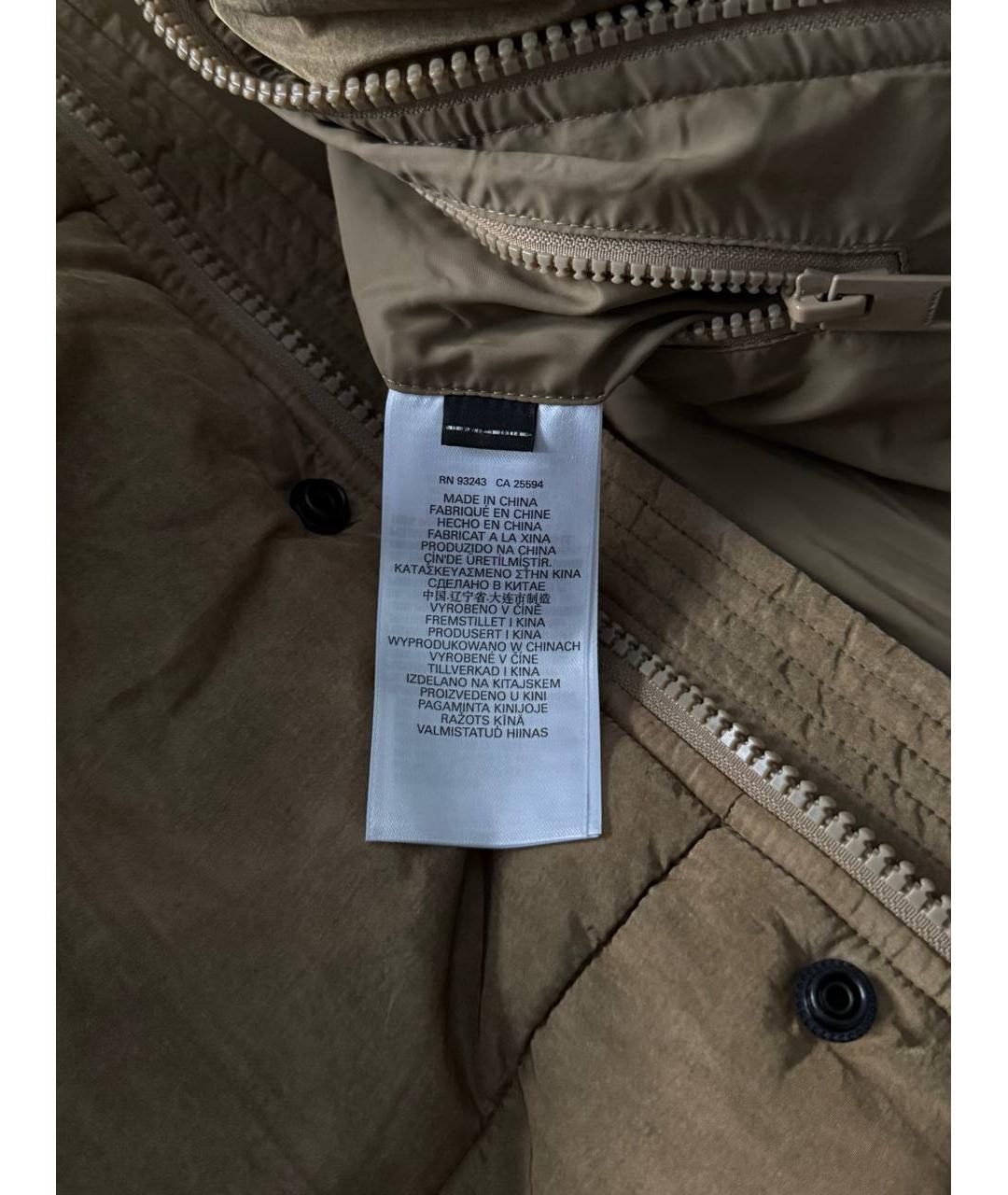 DIESEL Бежевый полиэстеровый пуховик, фото 5