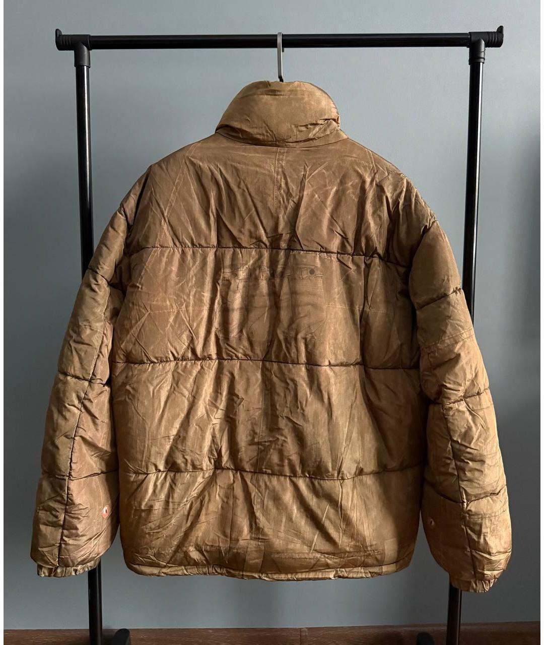 DIESEL Бежевый полиэстеровый пуховик, фото 2