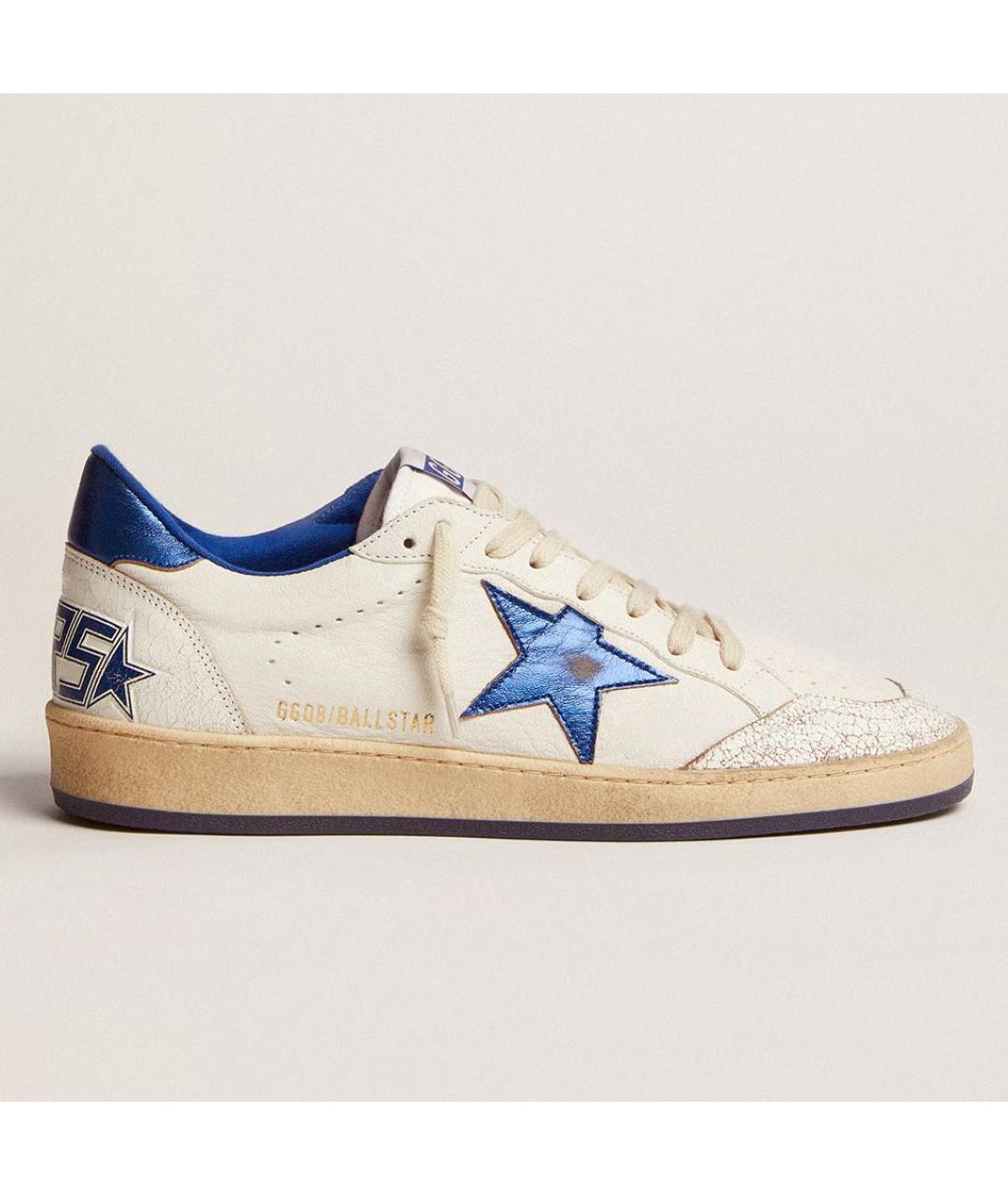 GOLDEN GOOSE DELUXE BRAND Бежевые кожаные низкие кроссовки / кеды, фото 8