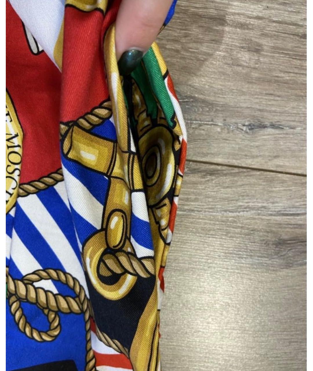 LOVE MOSCHINO Мульти хлопковое повседневное платье, фото 4