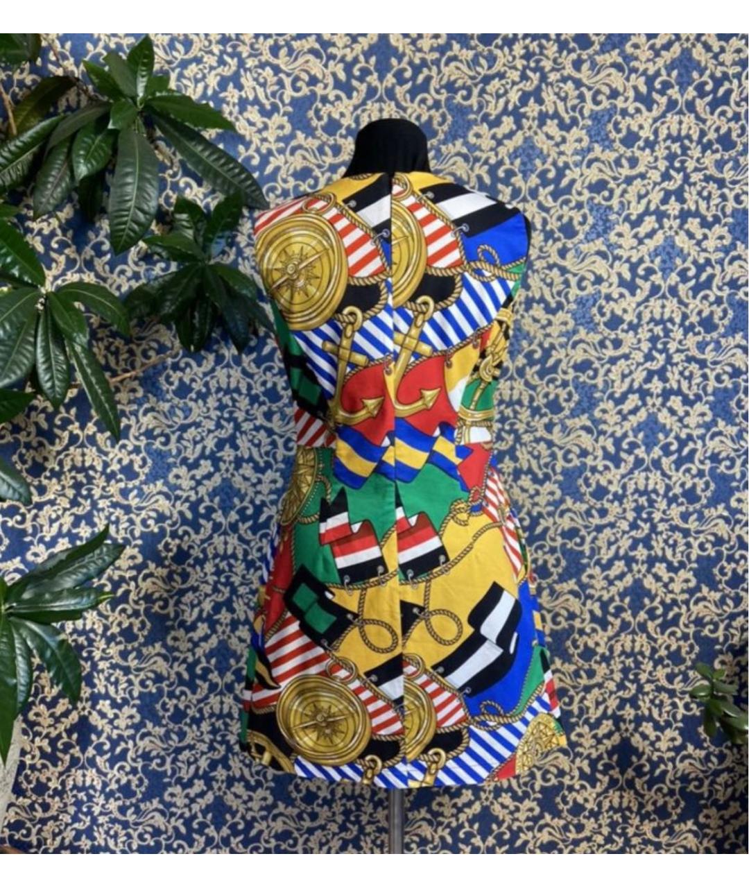 LOVE MOSCHINO Мульти хлопковое повседневное платье, фото 2