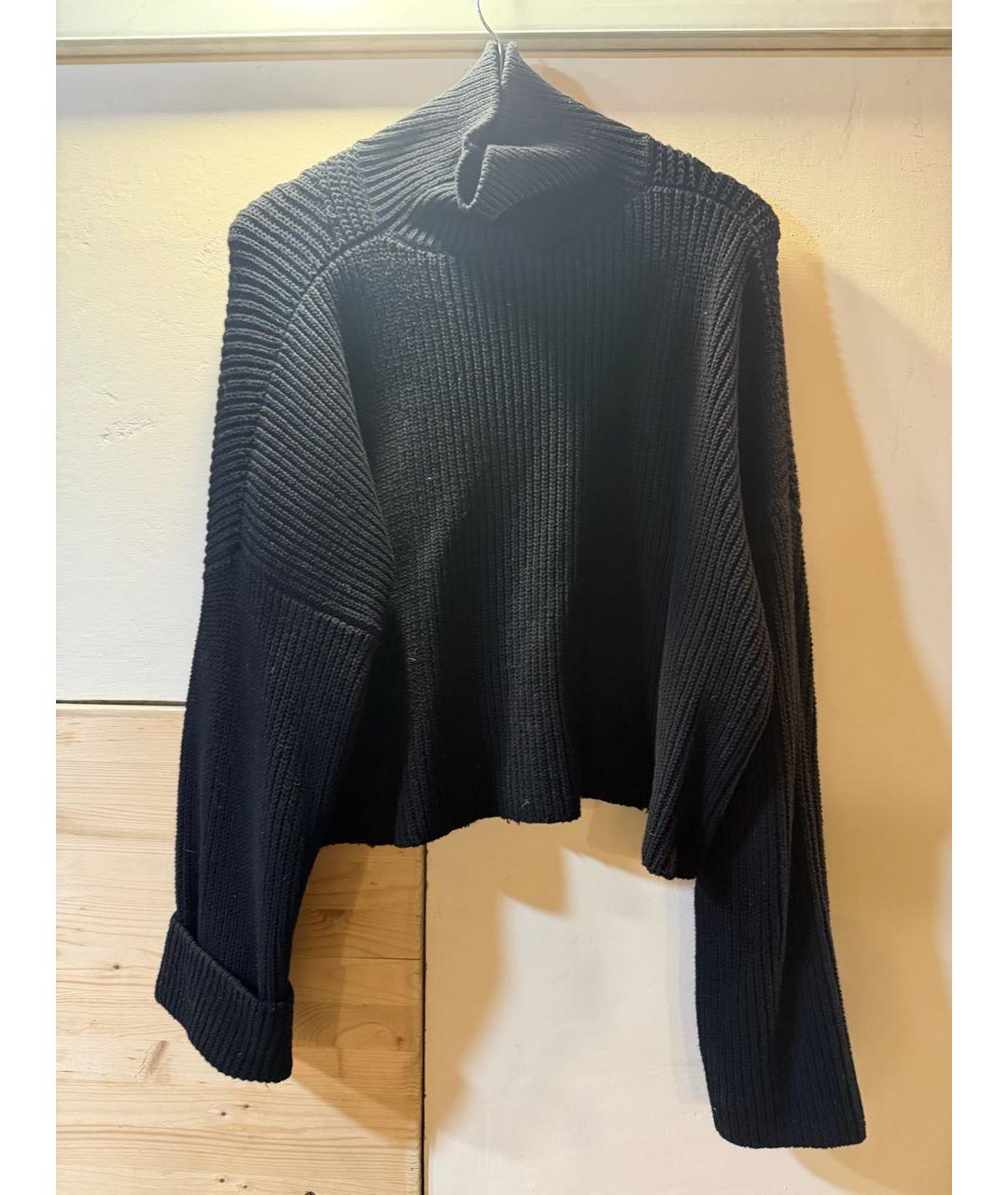 BALENCIAGA Черный хлопковый джемпер / свитер, фото 2