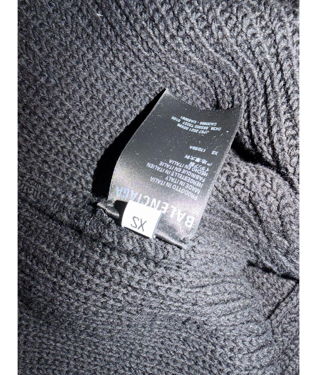 BALENCIAGA Черный хлопковый джемпер / свитер, фото 3
