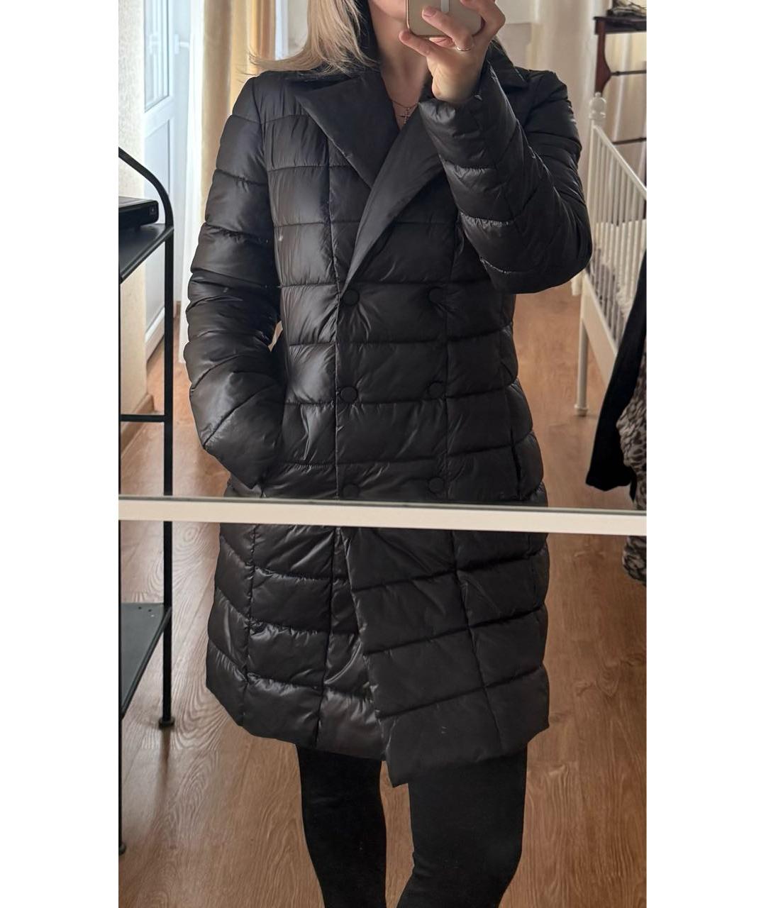 MAX MARA Черное полиэстеровое пальто, фото 5