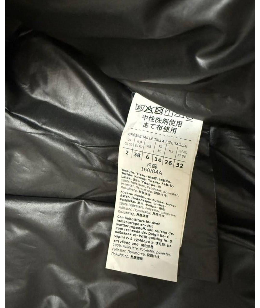 MAX MARA Черное полиэстеровое пальто, фото 2