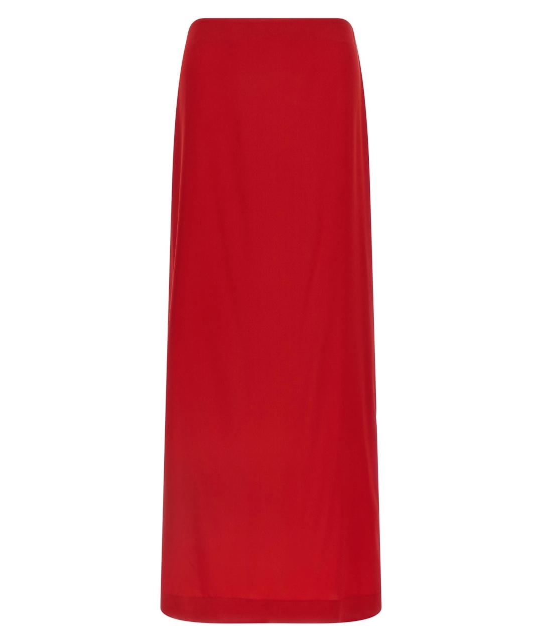 ARMARIUM Красная шелковая юбка макси, фото 1