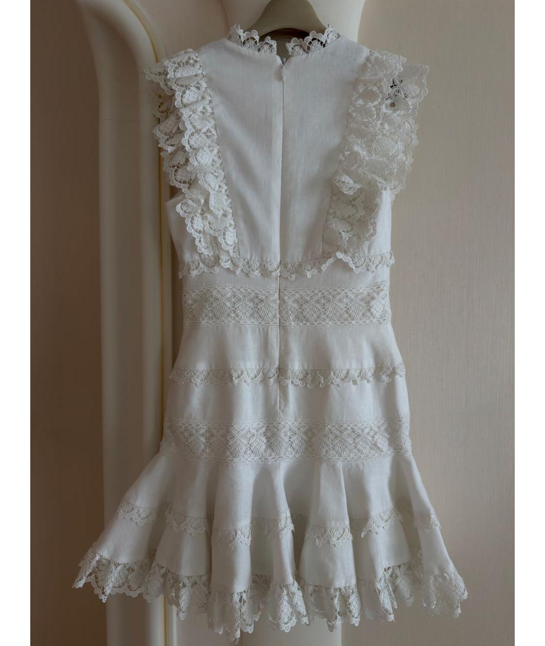 ZIMMERMANN Белое льняное повседневное платье, фото 2