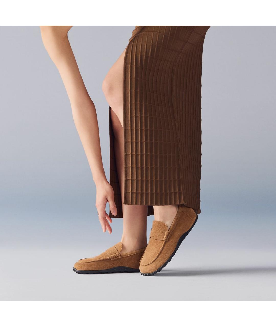 HERMES Коричневые замшевые мокасины, фото 6