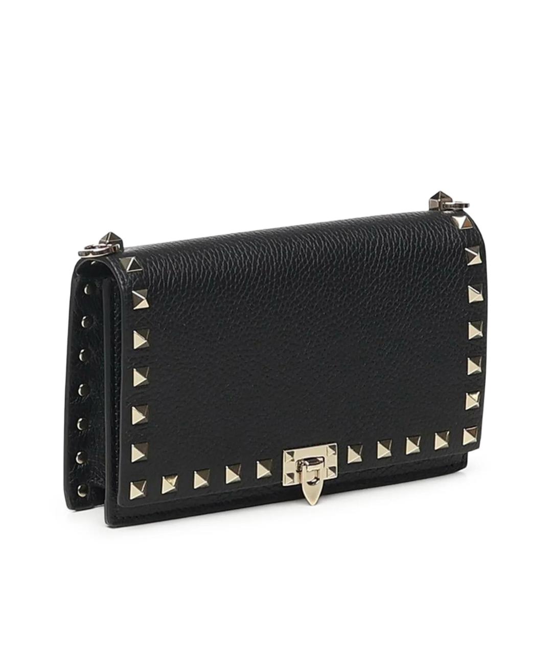 VALENTINO Черная кожаная сумка через плечо, фото 1