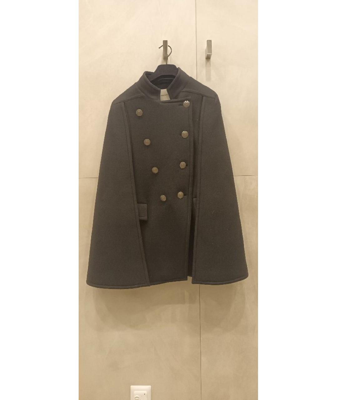 BALMAIN Черное шерстяное пальто, фото 4