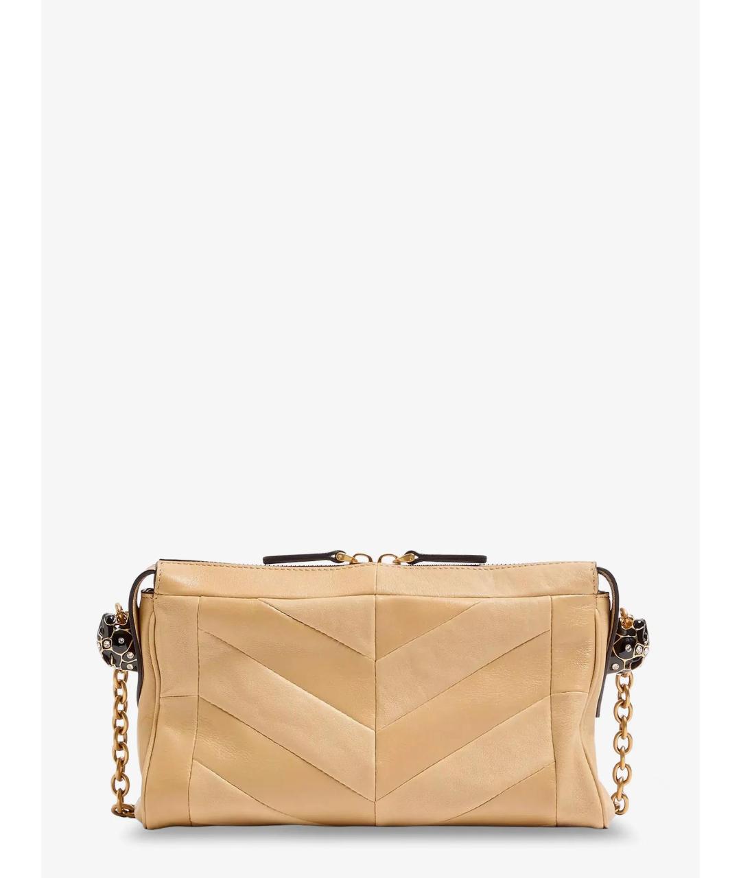 VALENTINO Золотая кожаная сумка через плечо, фото 2