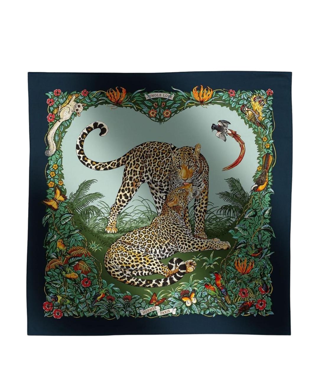 HERMES Мульти шелковый платок, фото 1