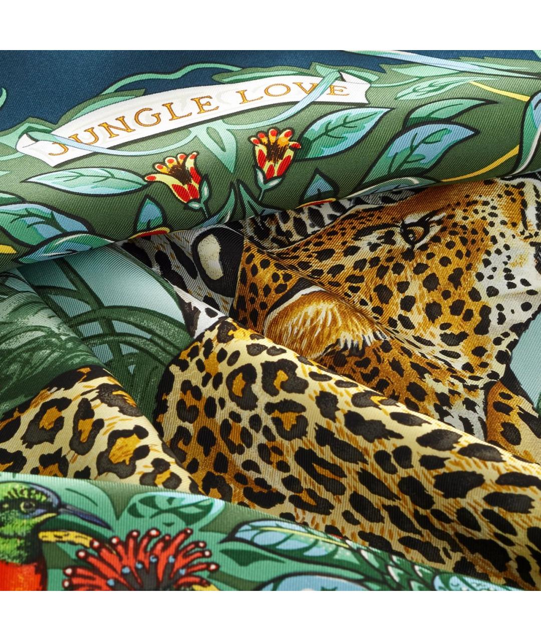 HERMES Мульти шелковый платок, фото 2