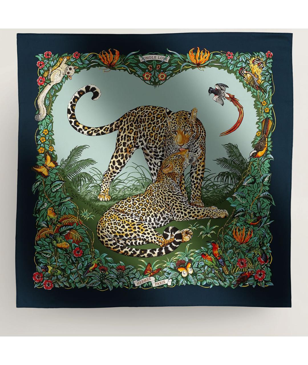 HERMES Мульти шелковый платок, фото 8