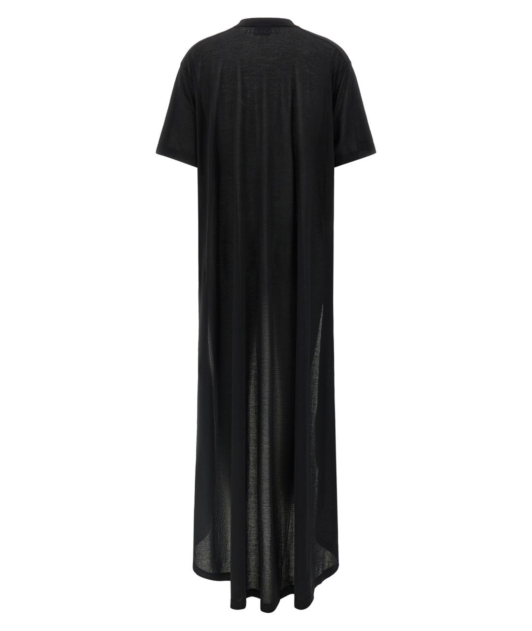 BALENCIAGA Черная хлопковая футболка, фото 2