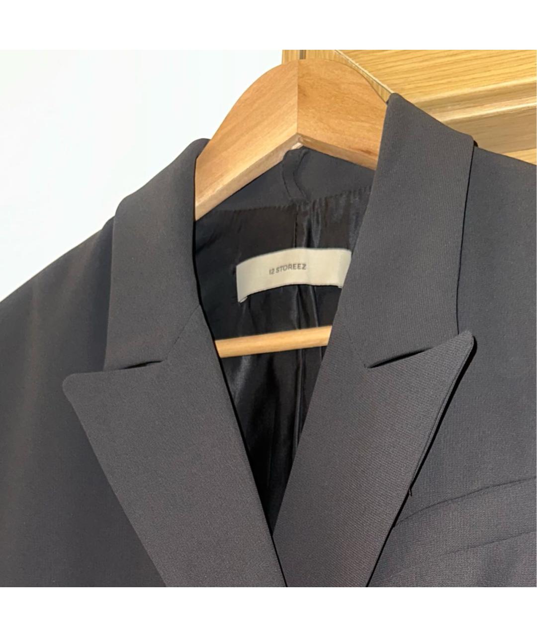 12 STOREEZ Антрацитовый полиэстеровый жакет/пиджак, фото 3