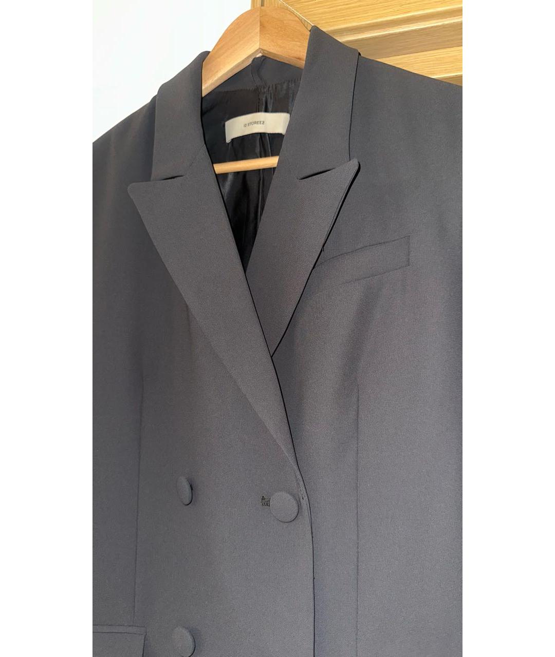 12 STOREEZ Антрацитовый полиэстеровый жакет/пиджак, фото 5