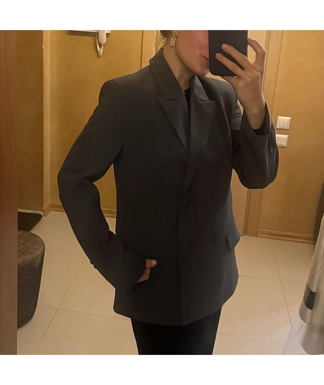 12 STOREEZ Антрацитовый полиэстеровый жакет/пиджак, фото 6