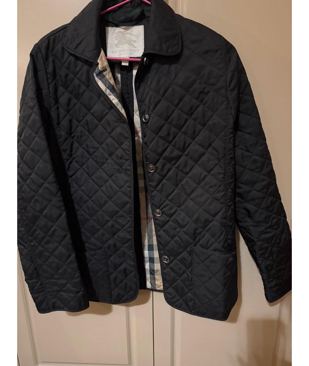 BURBERRY Черная полиэстеровая куртка, фото 3