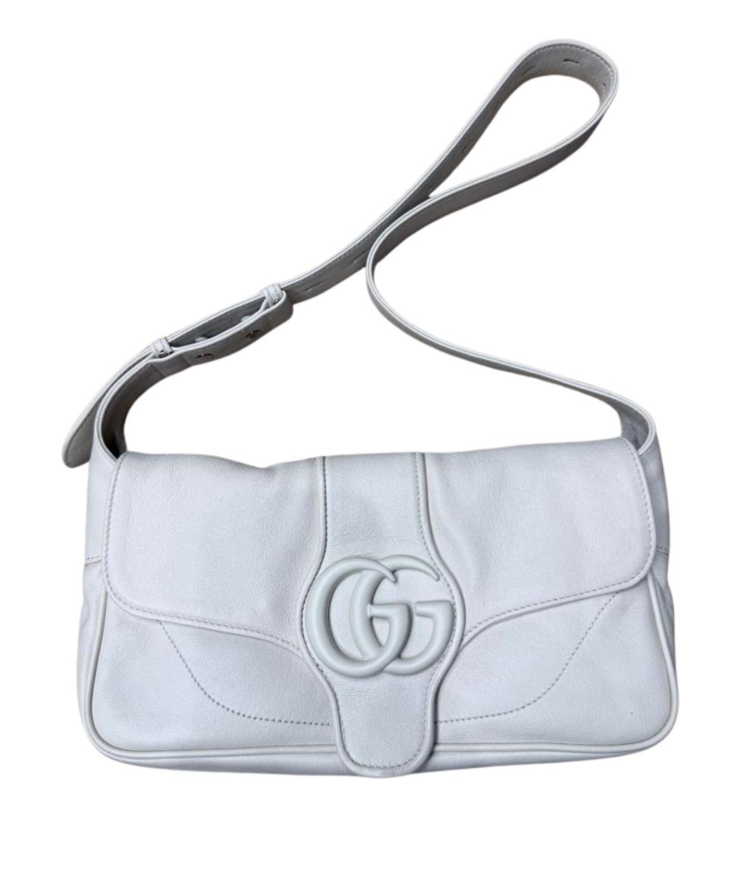 GUCCI Белая кожаная сумка через плечо, фото 1