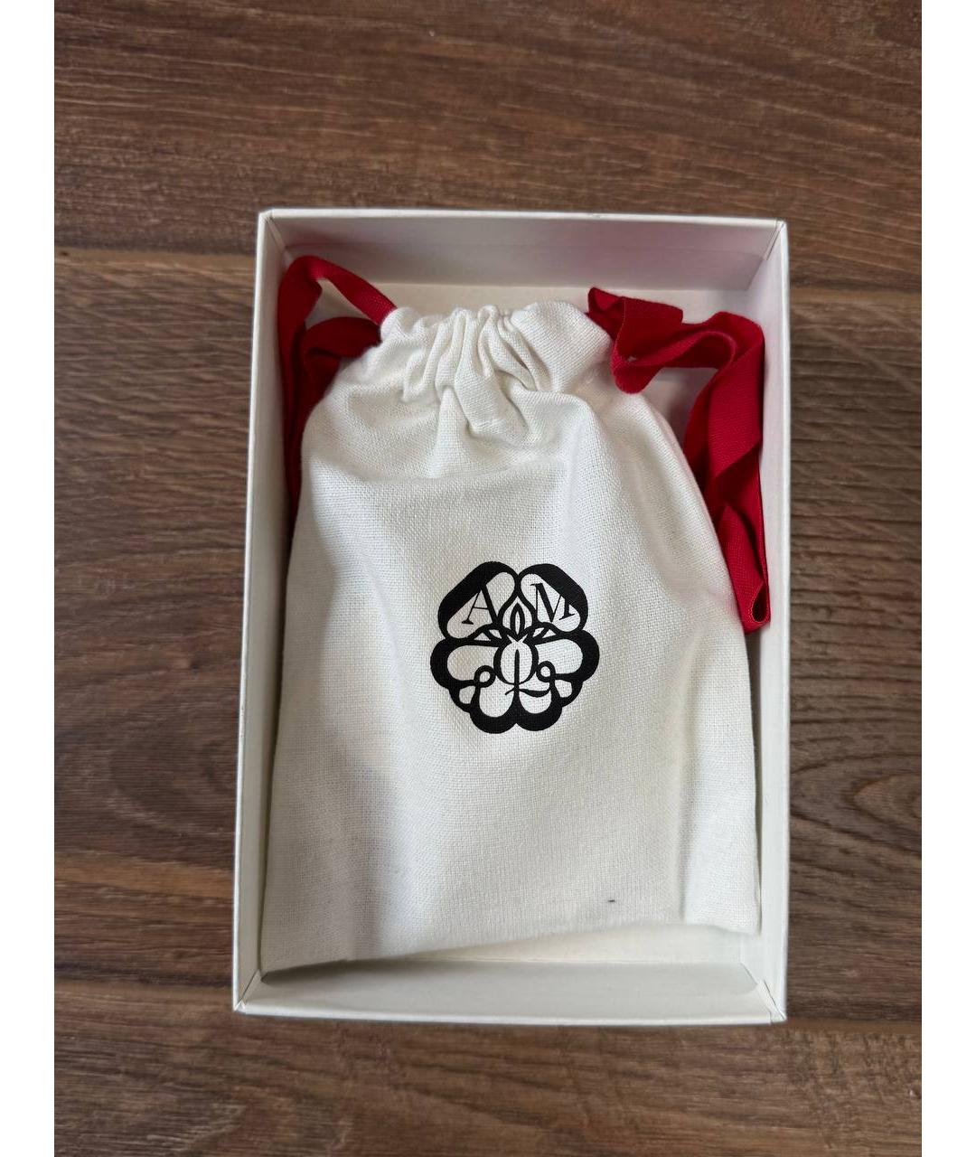 ALEXANDER MCQUEEN Белый кожаный кардхолдер, фото 3