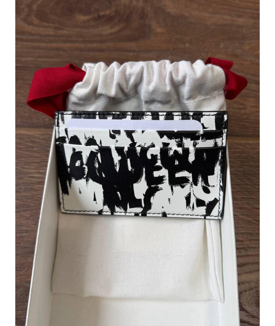 ALEXANDER MCQUEEN Белый кожаный кардхолдер, фото 5