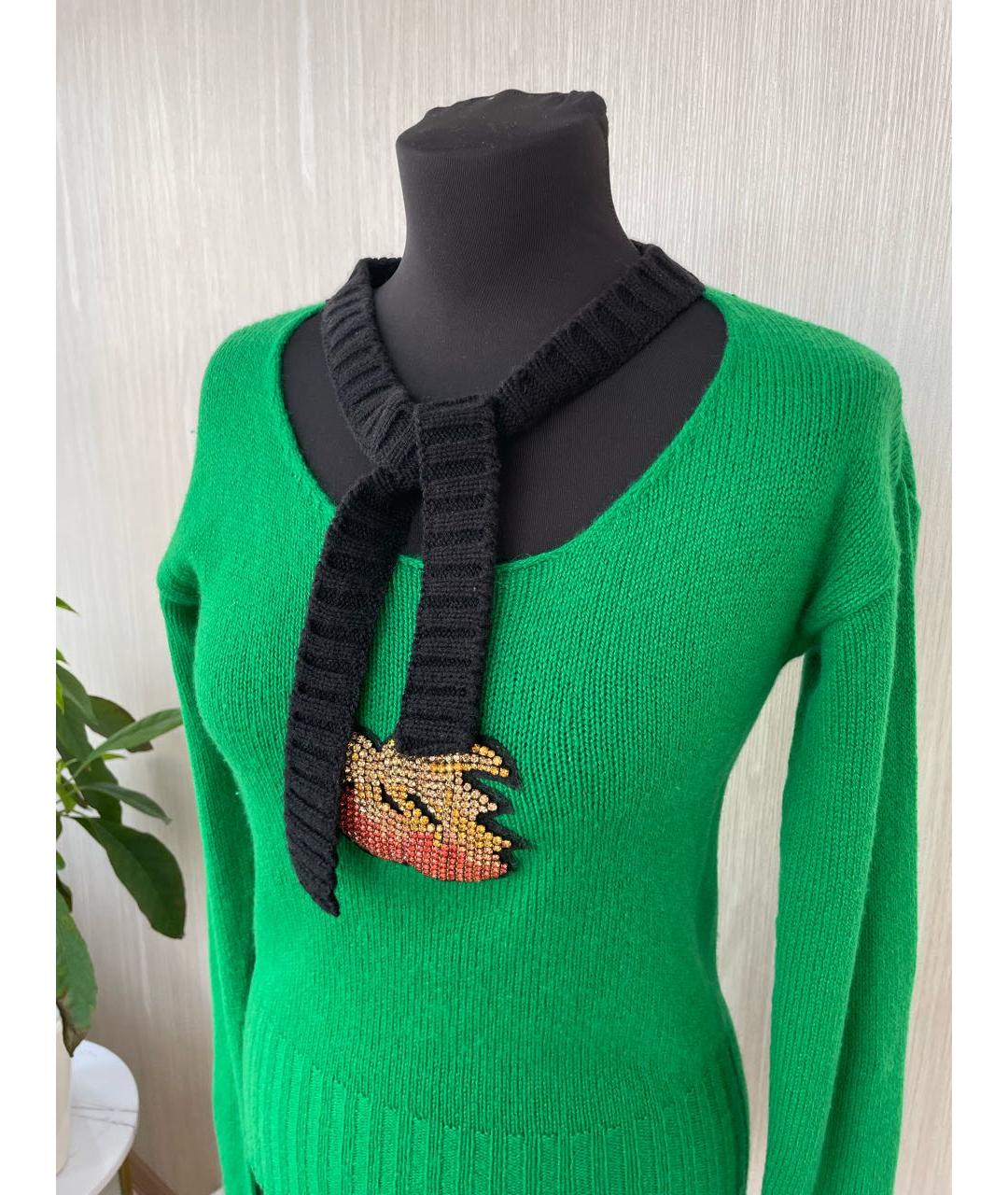 PHILOSOPHY DI LORENZO SERAFINI Зеленый кашемировый джемпер / свитер, фото 4