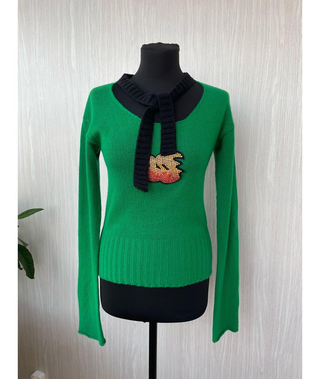 PHILOSOPHY DI LORENZO SERAFINI Зеленый кашемировый джемпер / свитер, фото 6