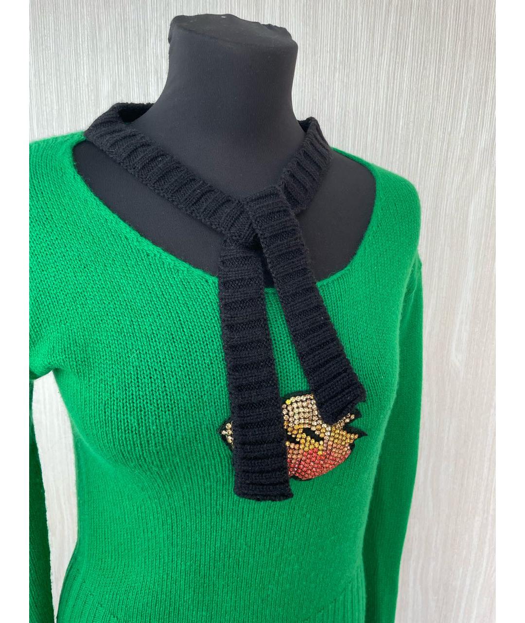 PHILOSOPHY DI LORENZO SERAFINI Зеленый кашемировый джемпер / свитер, фото 5