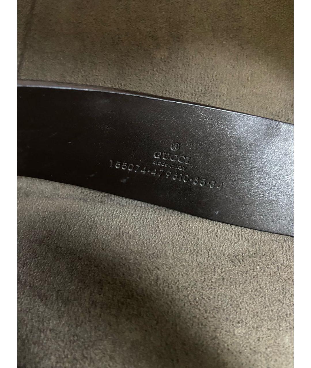 GUCCI Золотой кожаный ремень, фото 3