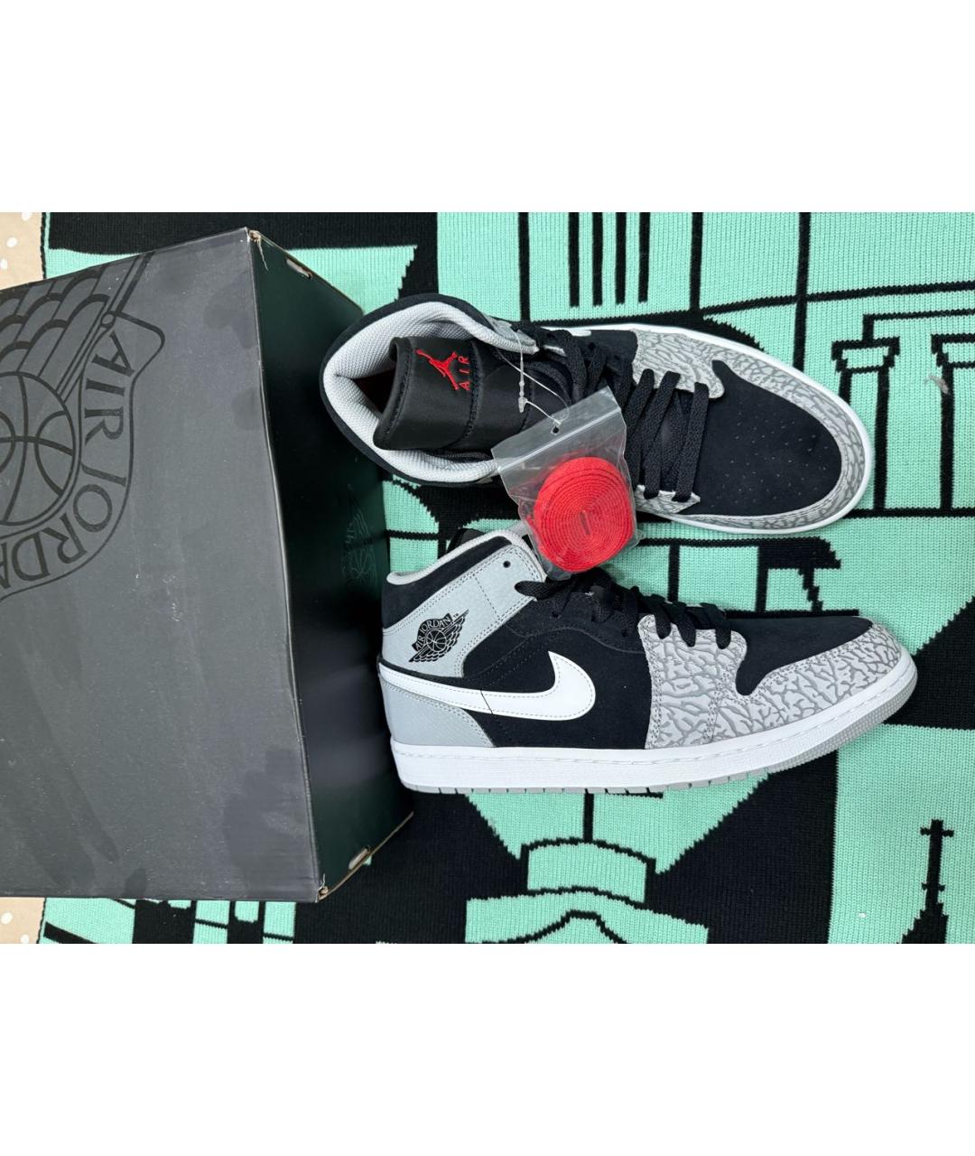 JORDAN Черные замшевые высокие кроссовки / кеды, фото 5