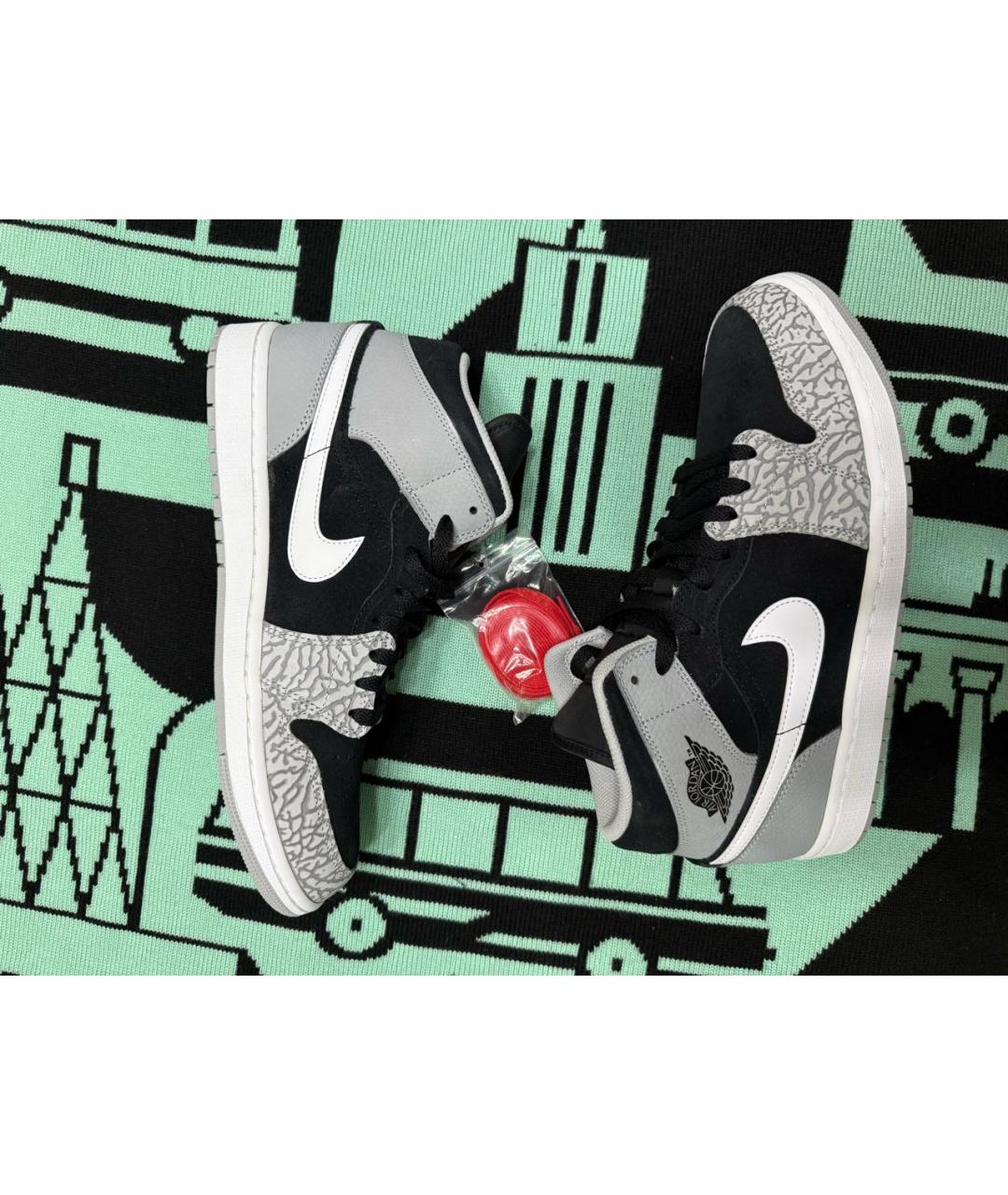 JORDAN Черные замшевые высокие кроссовки / кеды, фото 2