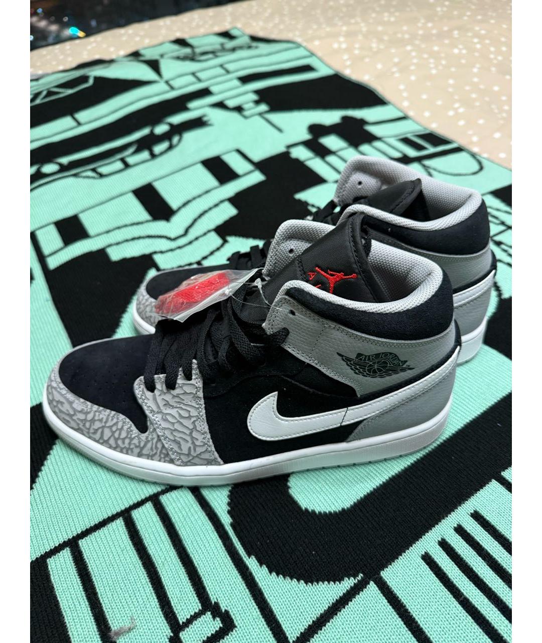 JORDAN Черные замшевые высокие кроссовки / кеды, фото 7