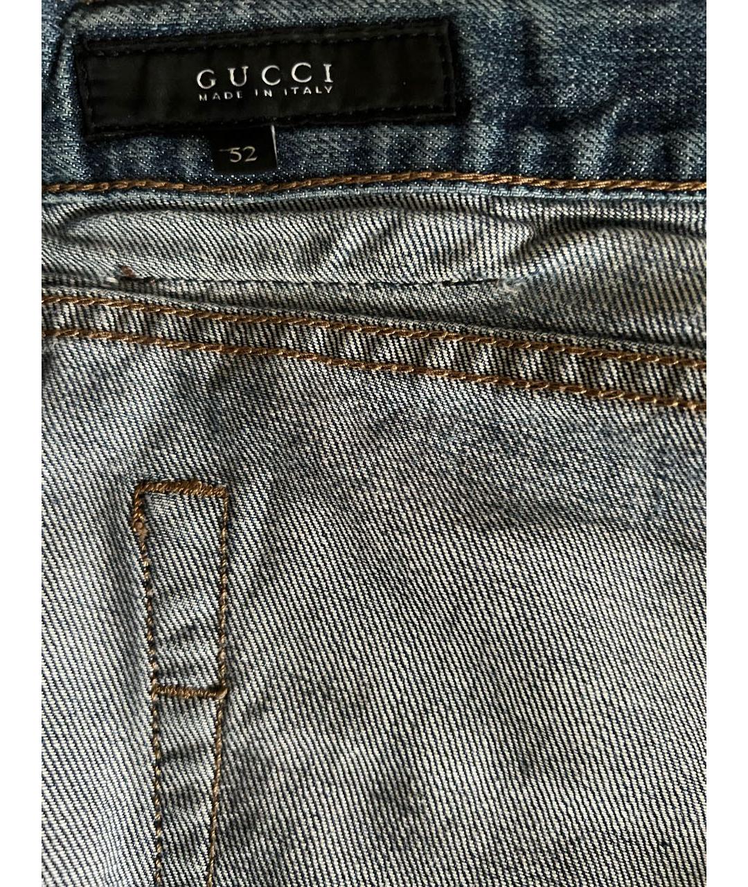 GUCCI Синие хлопковые шорты, фото 3