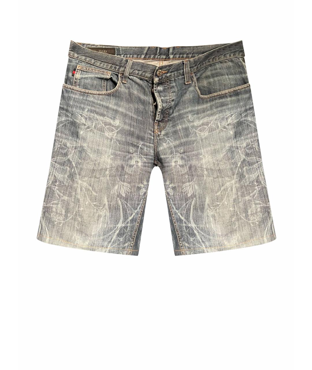 GUCCI Синие хлопковые шорты, фото 1