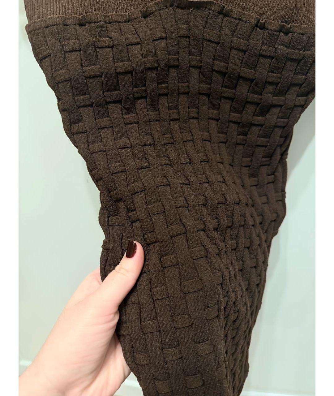 JACQUEMUS Коричневое хлопковое повседневное платье, фото 3