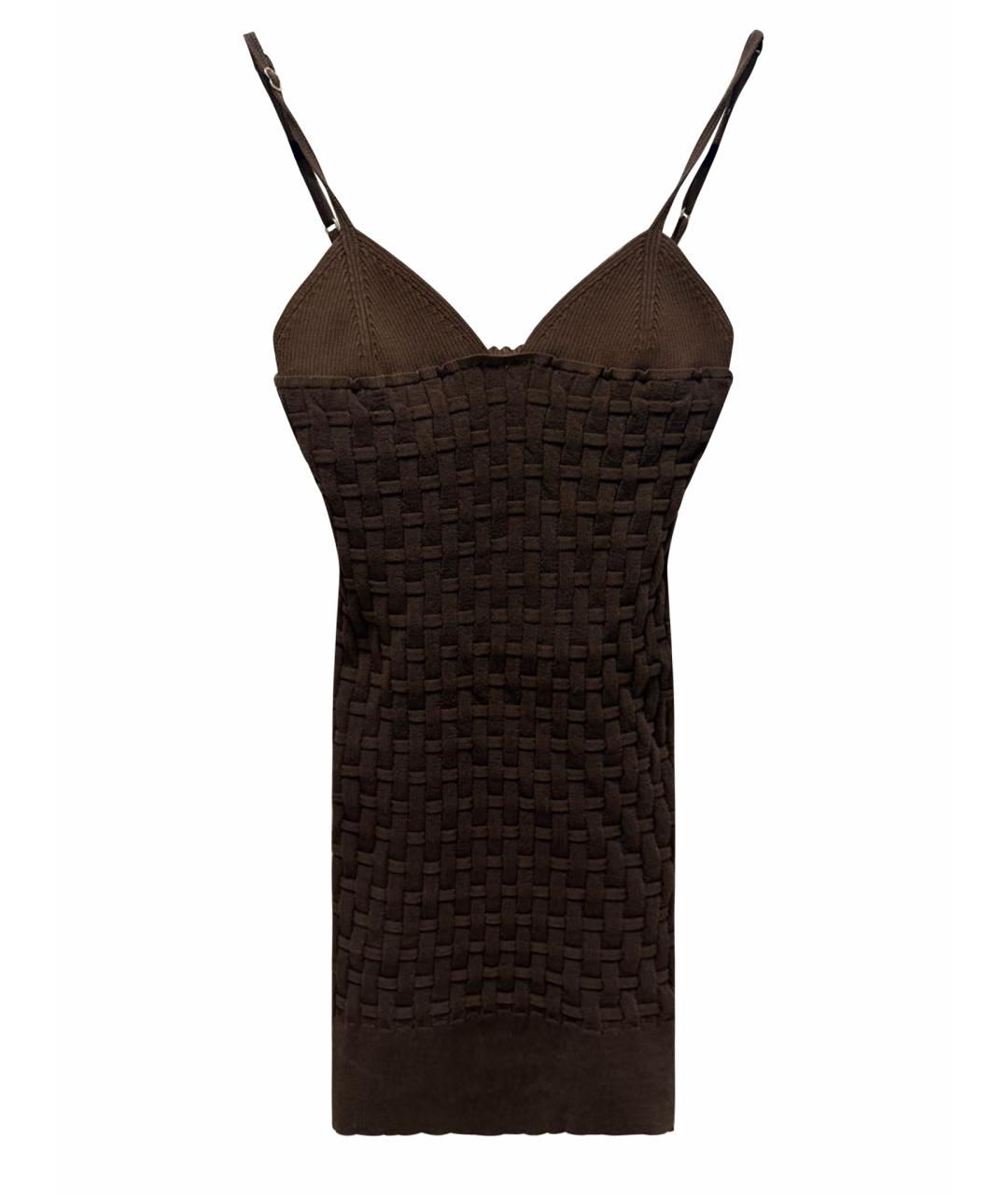 JACQUEMUS Коричневое хлопковое повседневное платье, фото 1